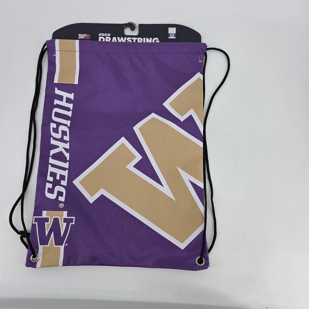 FOCO Washington Huskies Drawstring Backpack Purple Gold New